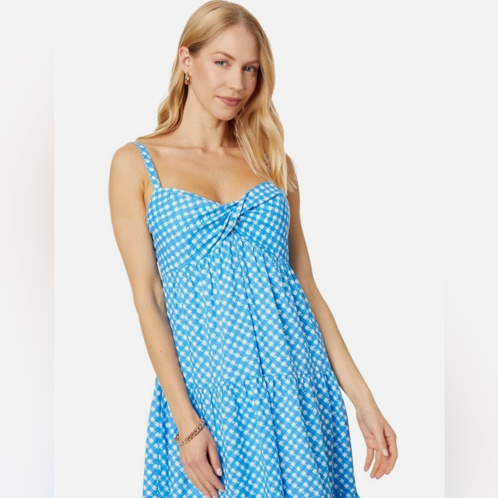 Lilly Pulitzer Shylee Cotton Maxi Dress Boca Double Checking Maxi Polka Dot - Picture 6 of 14